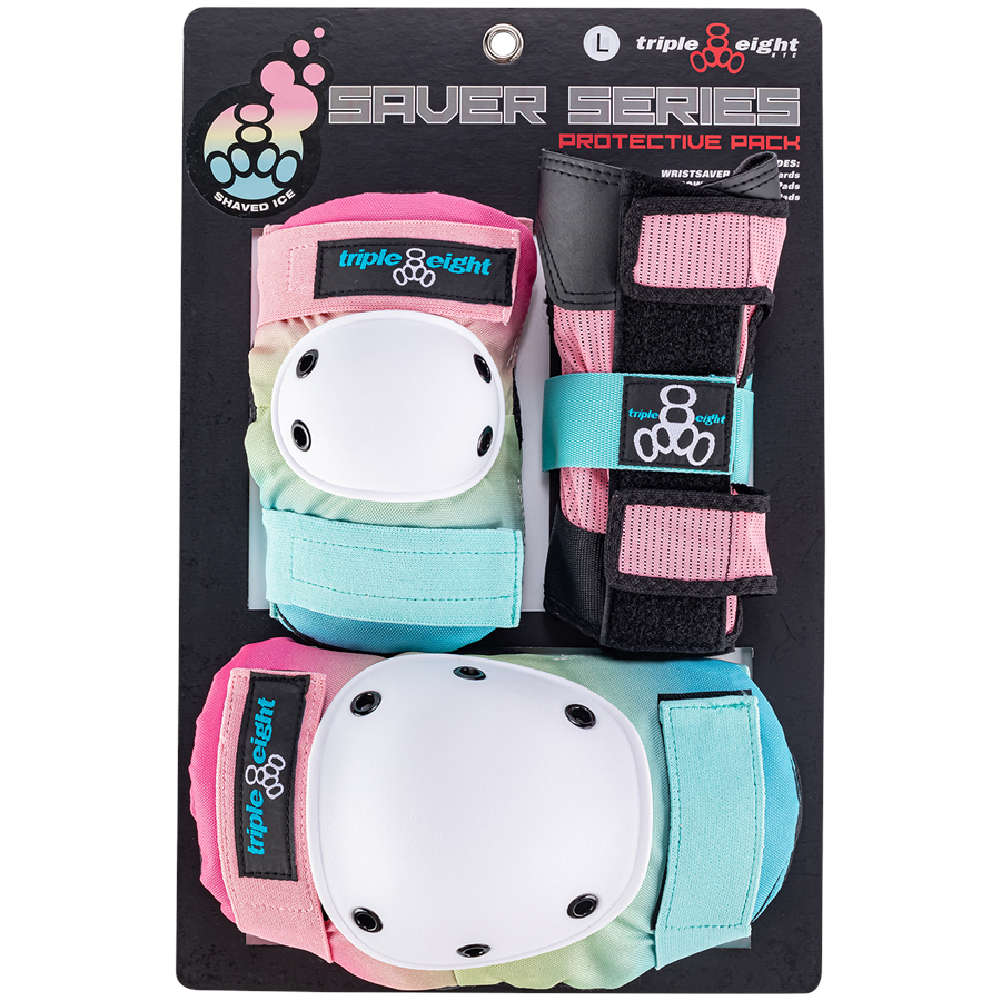 Triple 8 Saver Series Color Collection Skateboard Pad Set