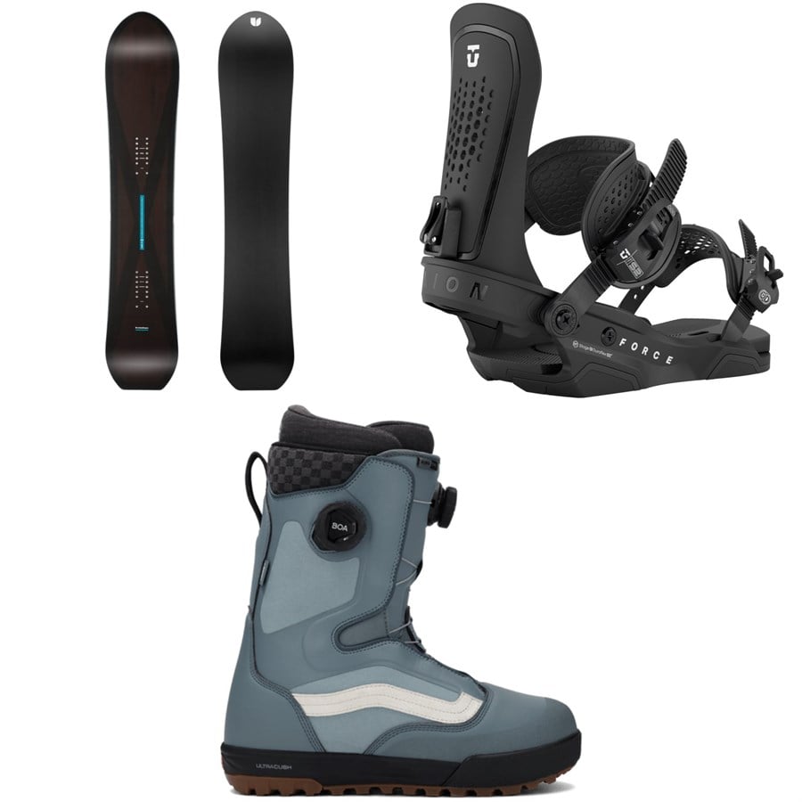 United Shapes Cadet Snowboard + Union Force Snowboard Bindings + Vans Aura Pro Snowboard Boots 2026