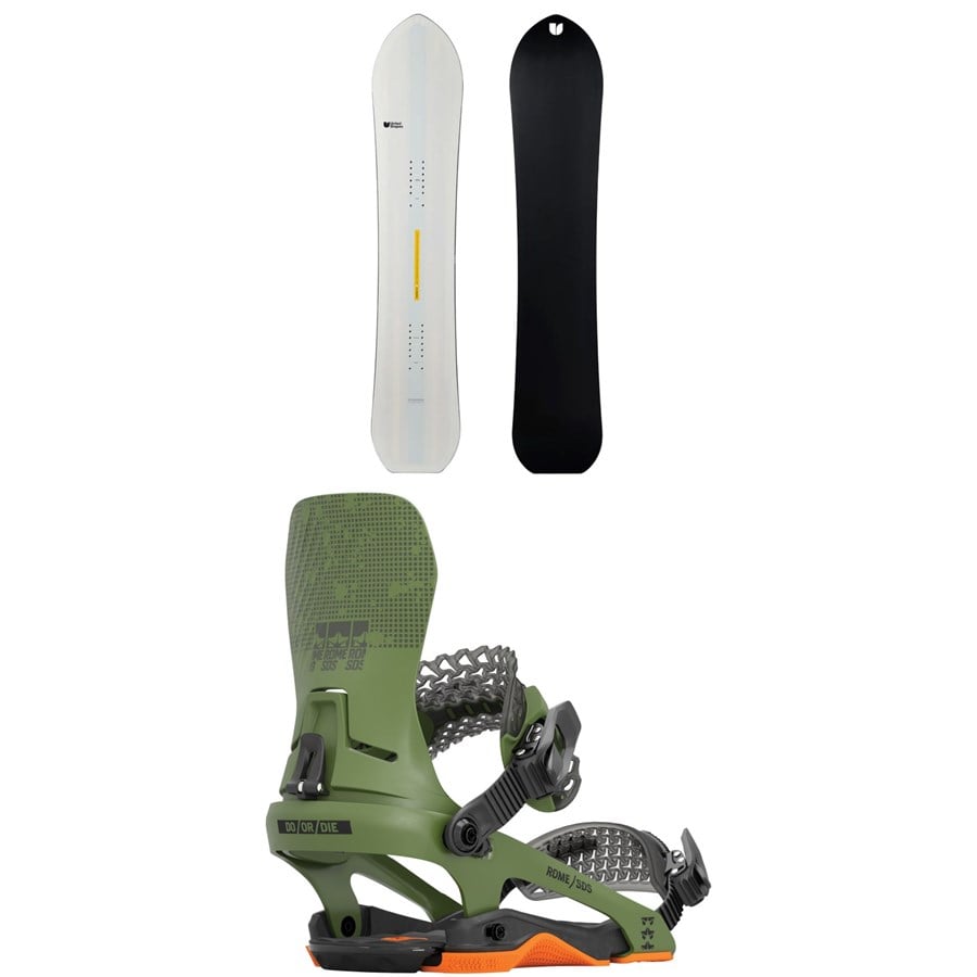 United Shapes Horizon Snowboard + Rome D.O.D. Snowboard Bindings 2025