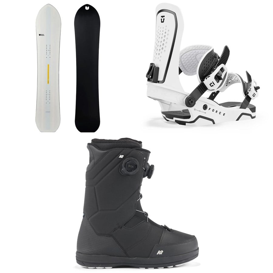 United Shapes Horizon Snowboard + Union Force Snowboard Bindings + K2 Maysis Snowboard Boots 2025