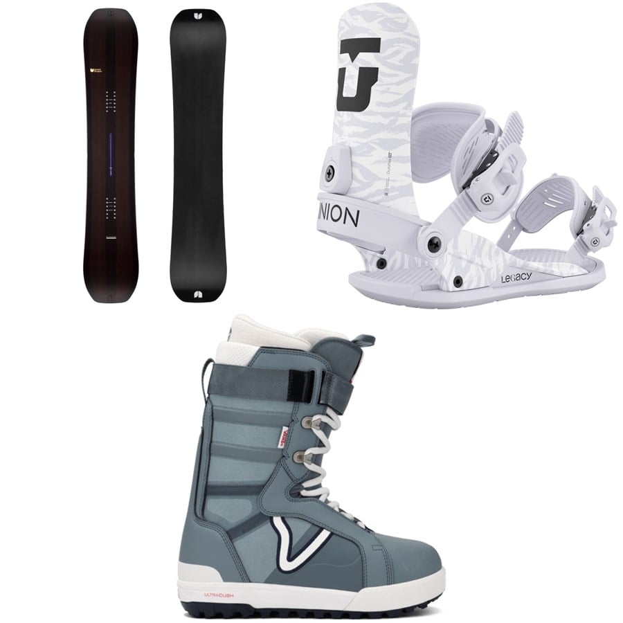 United Shapes Object Snowboard + Union Legacy Snowboard Bindings + Vans Hi-Standard Pro Snowboard Boots - Women's 2026