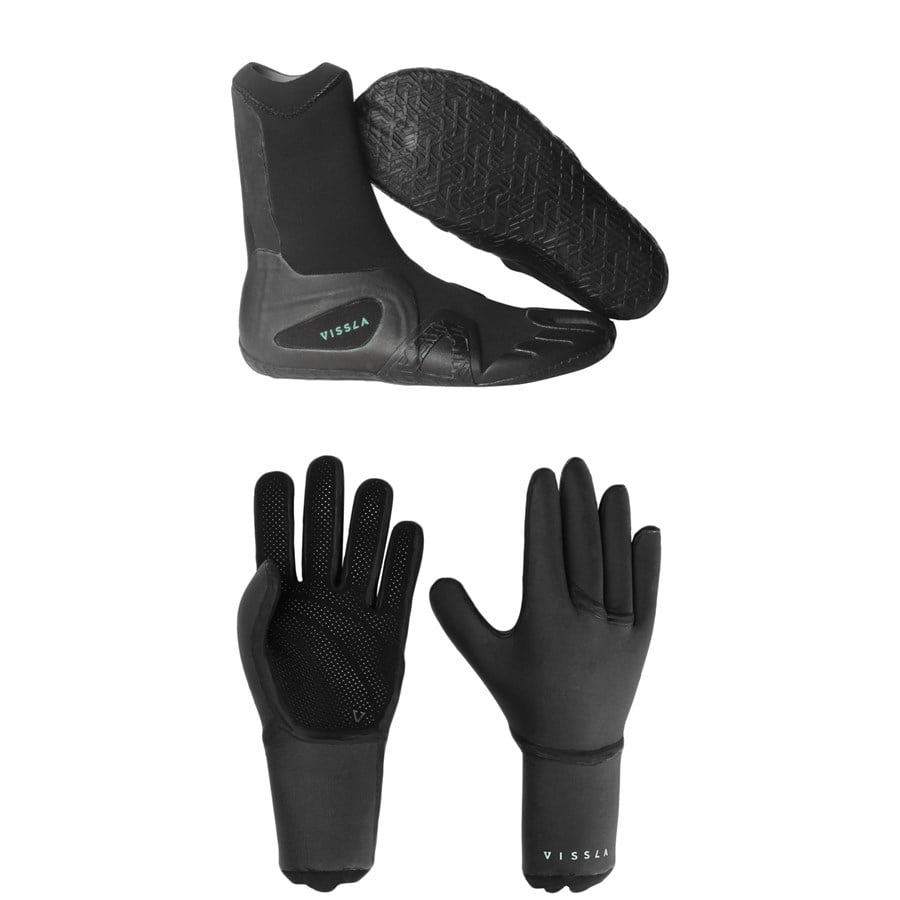 Vissla 3mm 7 Seas Split Toe Wetsuit Boots + 3mm 7 Seas Wetsuit Gloves