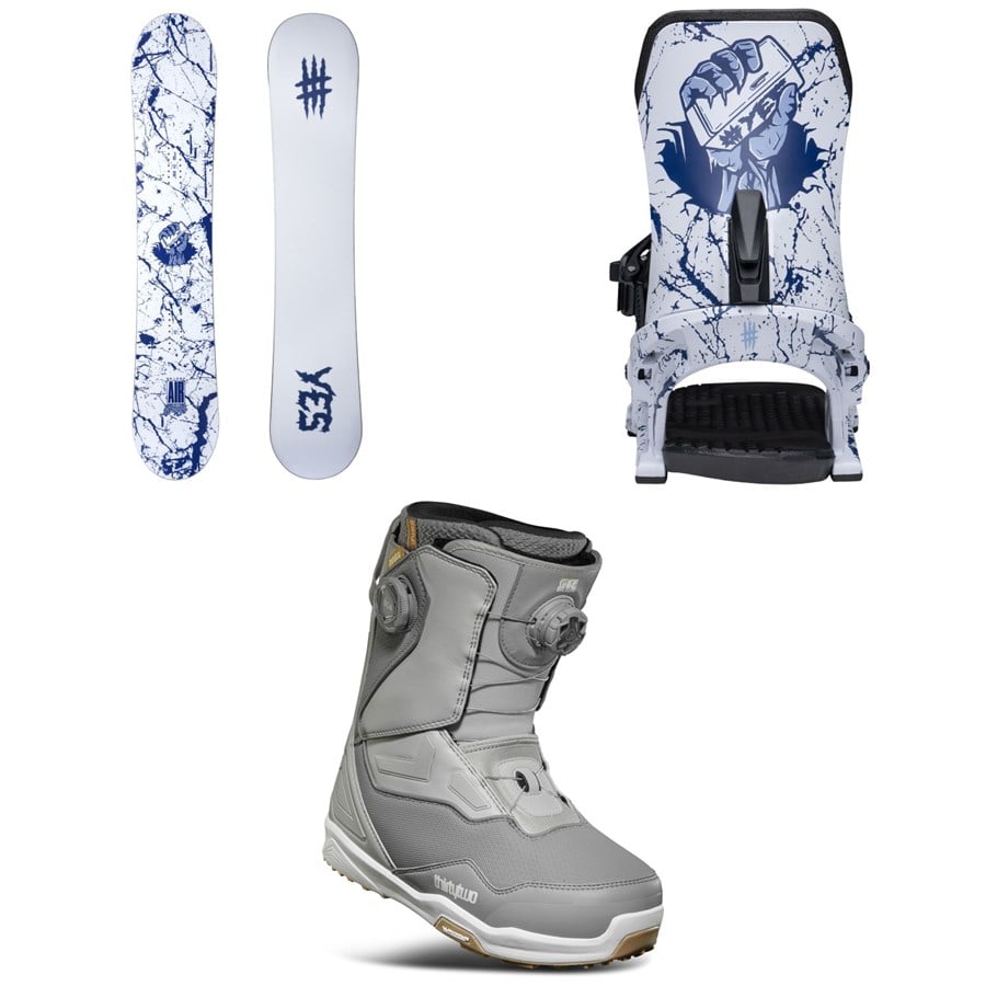 Yes. Airmaster XTRM Fridge 3D Snowboard + Airmaster Fridge Snowboard Bindings + Thirtytwo TM-2 Double Boa Snowboard Boots 2026