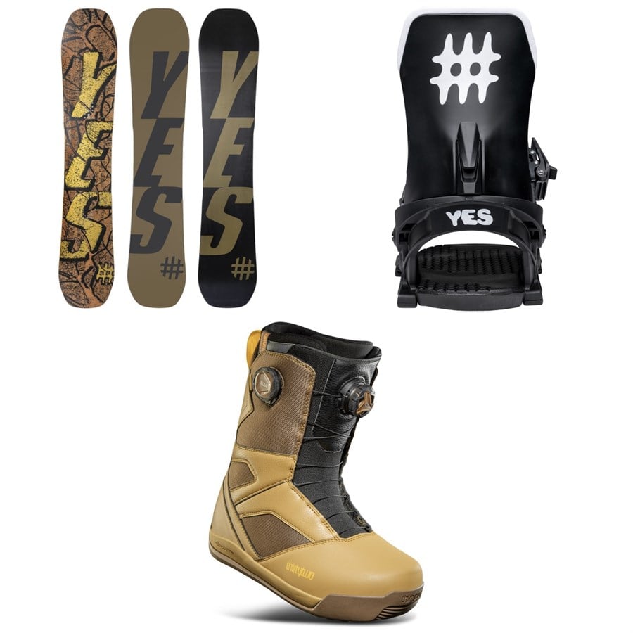 Yes. All-In Snowboard + Select Snowboard Bindings + Thirtytwo STW Double Boa Snowboard Boots 2026