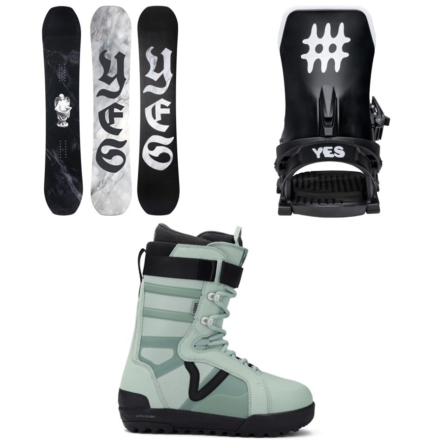 Yes. Cream Halldor 3D Snowboard + Select Snowboard Bindings + Vans Hi-Standard Pro Snowboard Boots 2026
