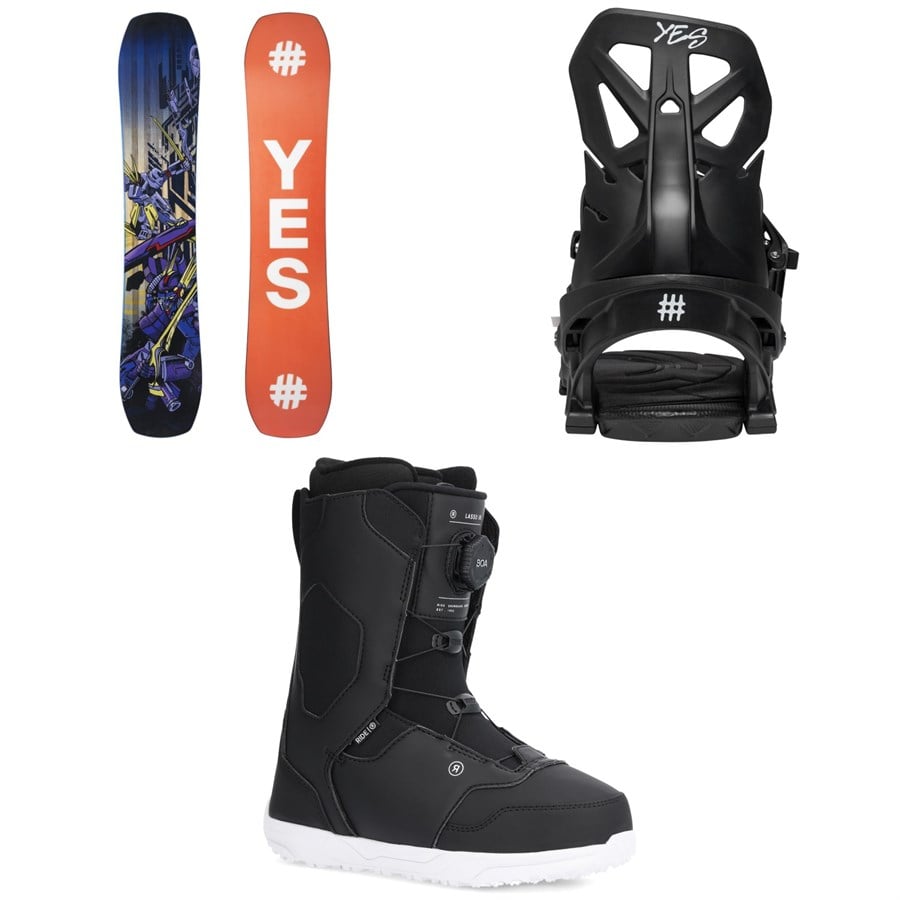 Yes. First Basic Snowboard + NX-Gen Snowboard Bindings + Ride Lasso Jr Snowboard Boots - Kids' 2026