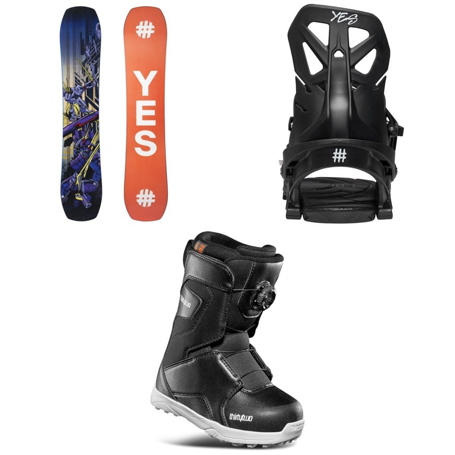 Yes. First Basic Snowboard + NX-Gen Snowboard Bindings + Thirtytwo Lashed Boa Snowboard Boots - Kids' 2026