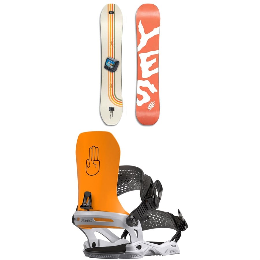 Yes. Halldor Snowboard + Bataleon Chaos Asymwrap Snowboard Bindings