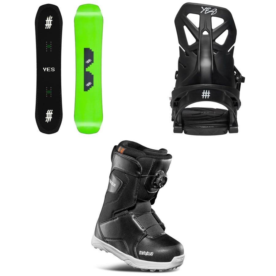 Yes. Jumper Snowboard + NX-Gen Snowboard Bindings + thirtytwo Lashed Boa Snowboard Boots - Kids' 2026