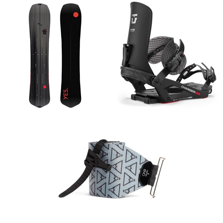 Yes. Optisplitstic Splitboard 2022 + Union Charger Pro Splitboard Bindings + Evo X Pomoca Pro Glide Splitboard Skins