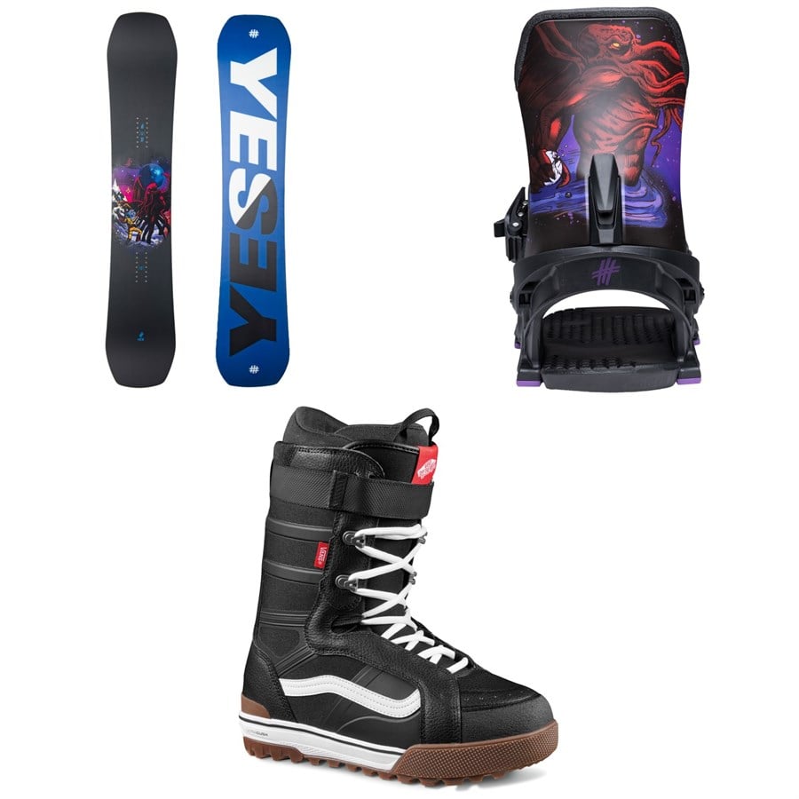 Yes. Sender XTRM Snowboard + Select Snowboard Bindings + Vans Hi-Standard Pro Snowboard Boots 2026
