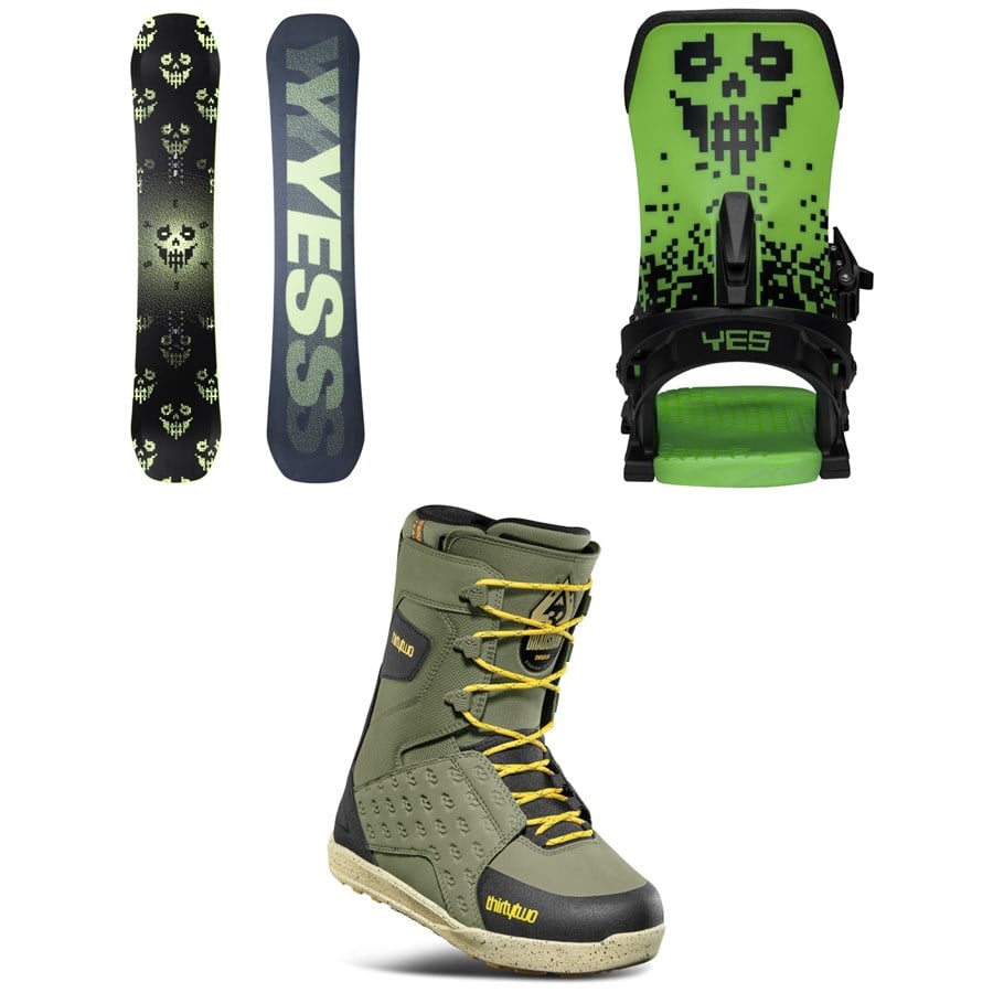 Yes. Shifter XTRM Eiki 3D Snowboard + Select Snowboard Bindings + thirtytwo Lashed Snowboard Boots 2026