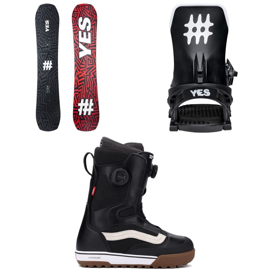 Yes. Standard Snowboard + Select Snowboard Bindings + Vans Aura Pro Snowboard Boots 2026